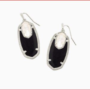 Kendra Scott Emmy Earrings in Black and White Clear